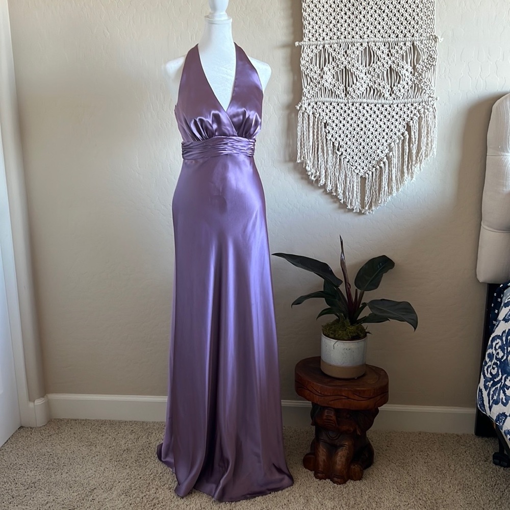 Watters & Watters Lavender Haltered Dress (4)
